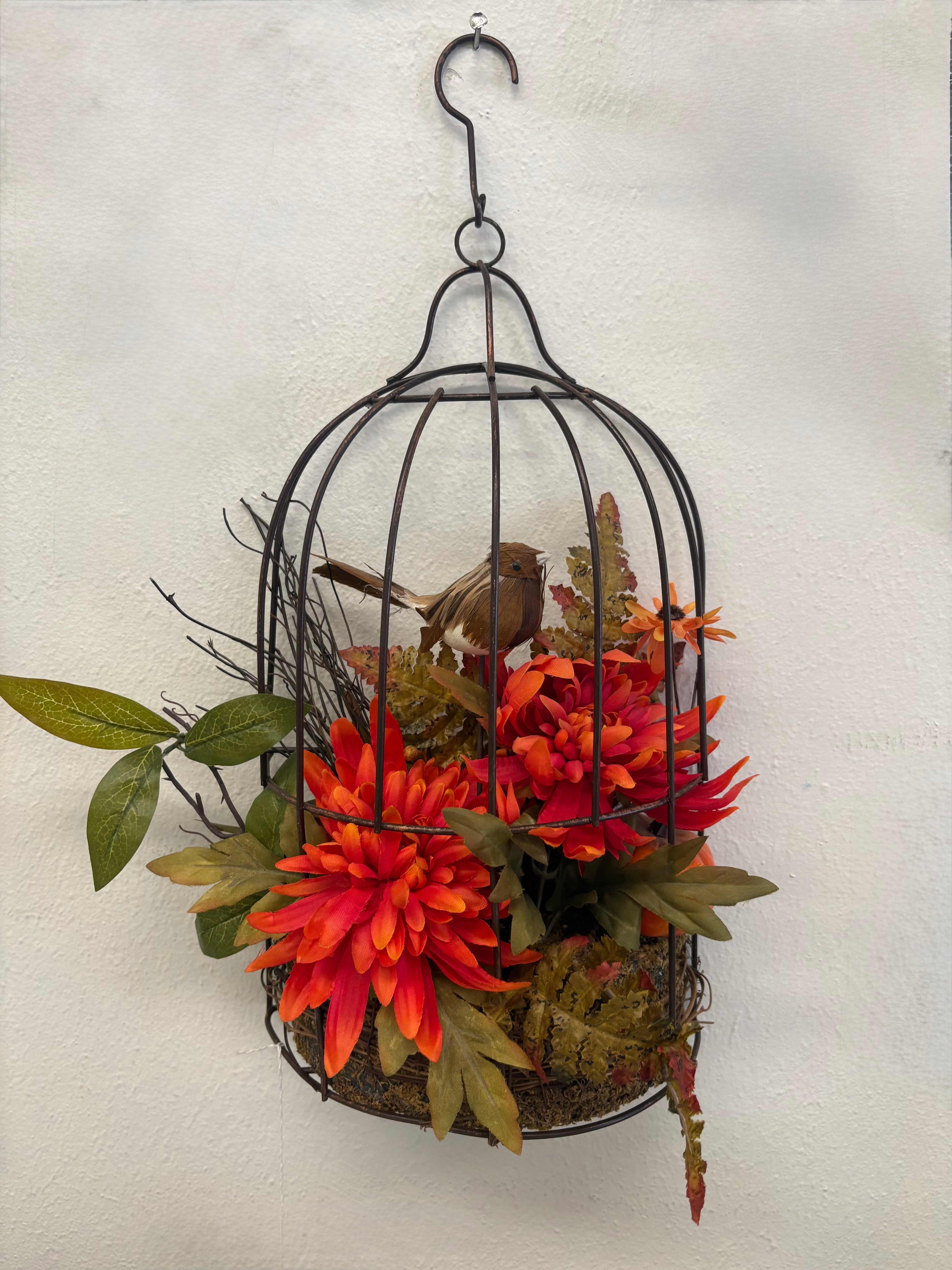 Bird Cage with Flowers