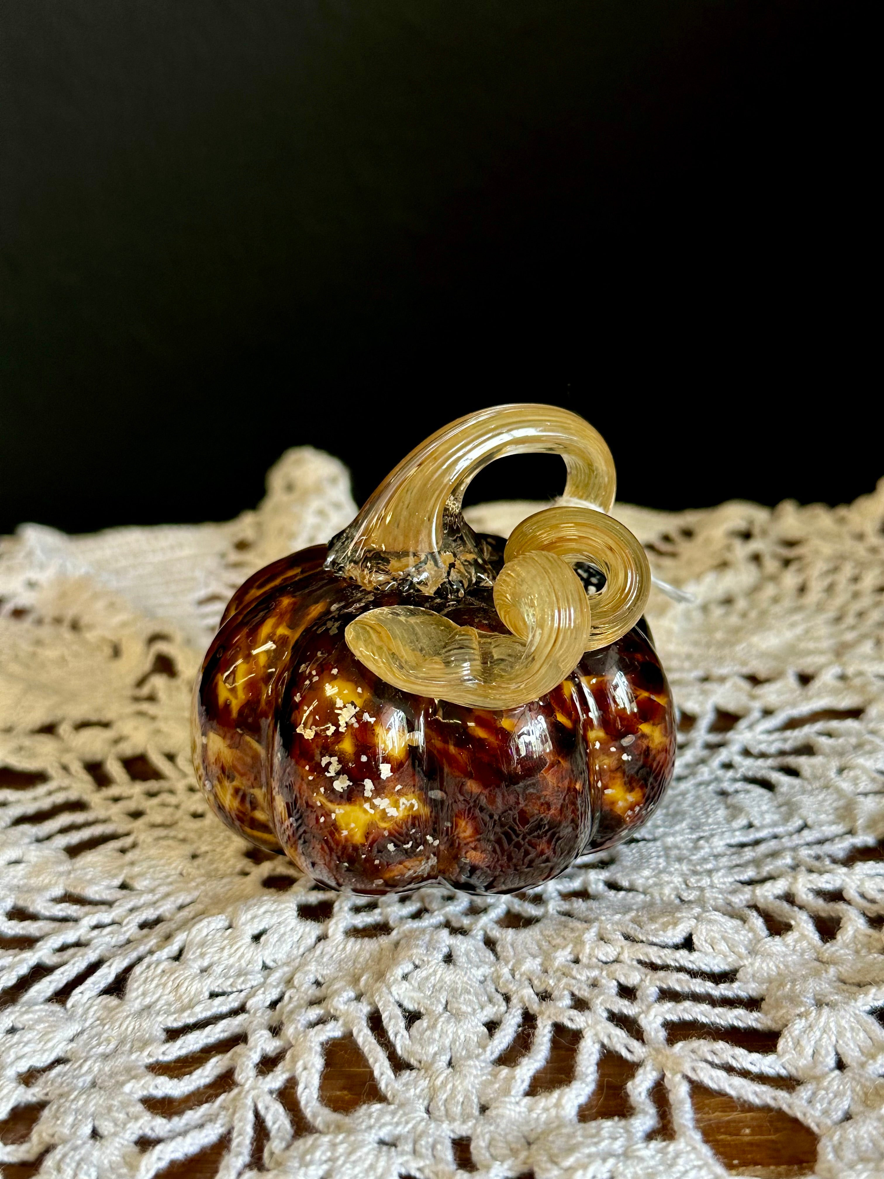 Brown Glass Pumpkin