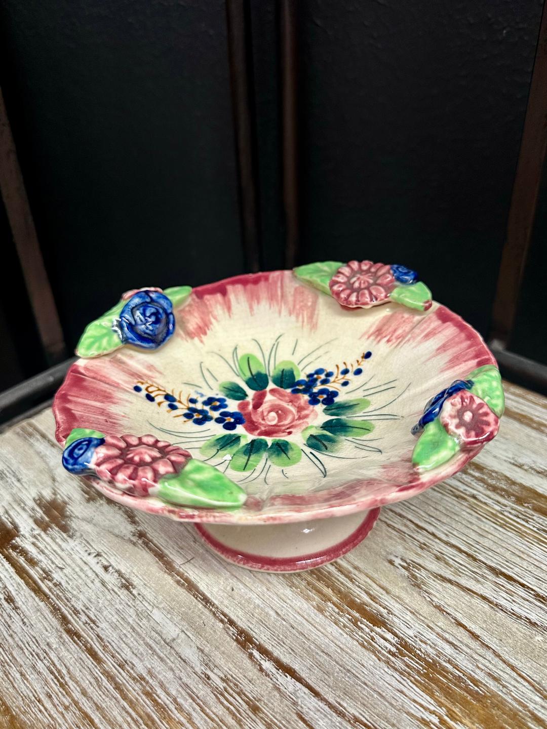 Vintage porcelain footed dish